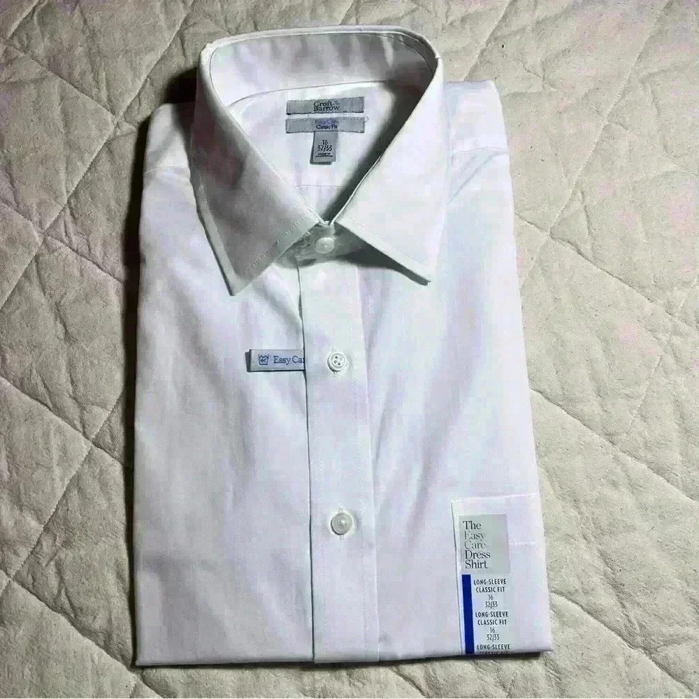 Croft & Barrow | Easy Care Dress Shirt Long Sleeve Classic Fit White